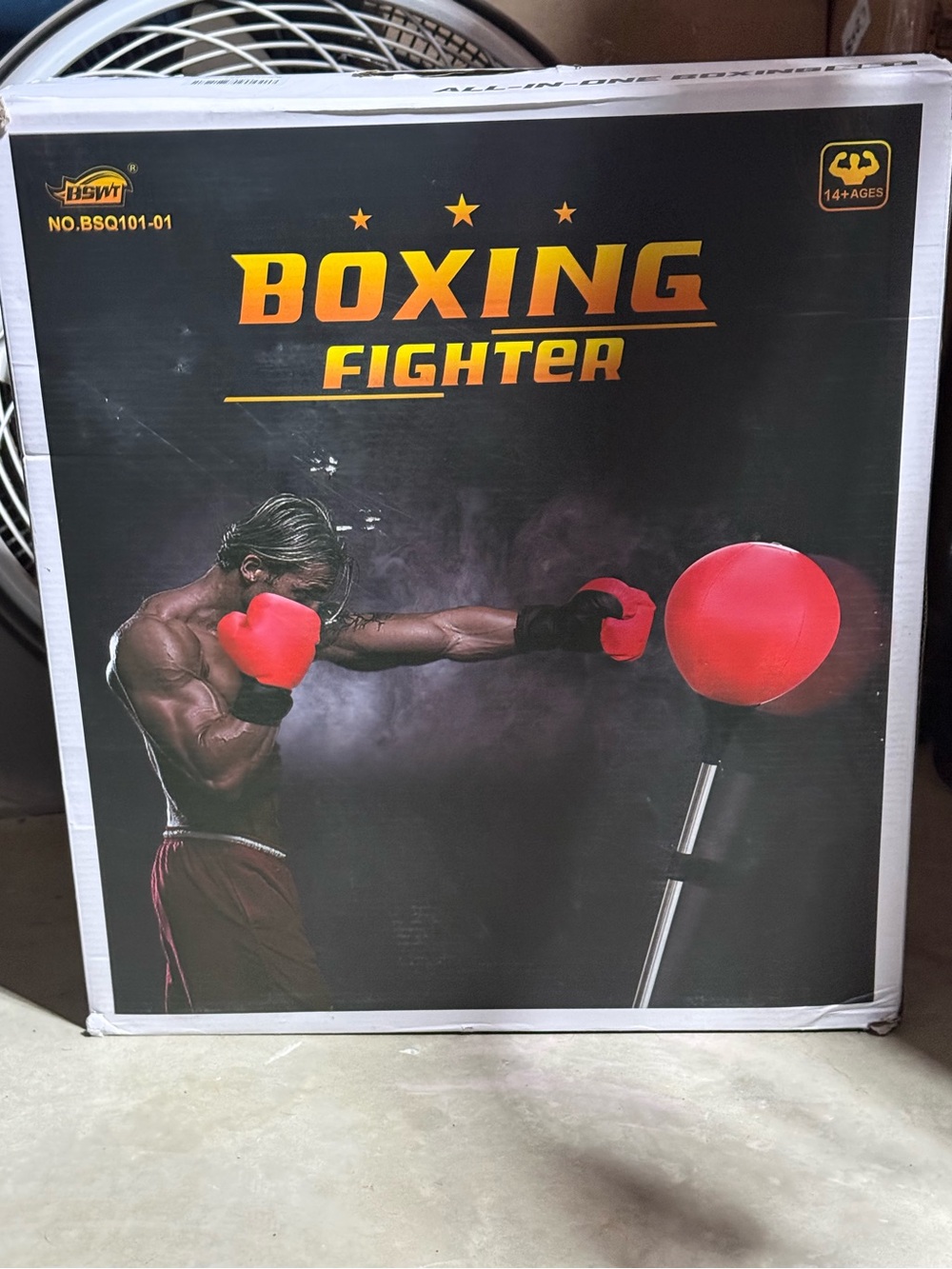 Adjustable Red Boxing Reflex Trainer with gloves and pump